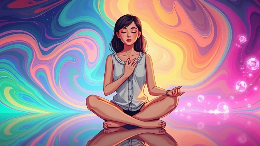 Reflective young woman meditating, representing chronic illness and identity.