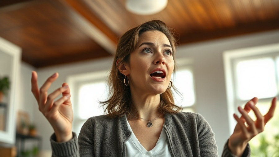 Enthusiastic woman explaining key concepts of 3 Laws of Manifestation.