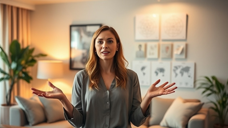 Presenter discussing Human Design charts in modern setting.
