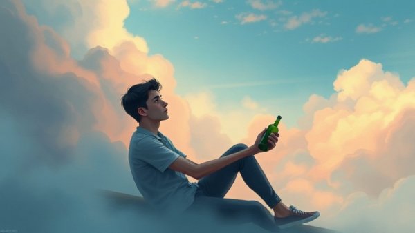 Young man in contemplation, symbolizing support loved one addiction