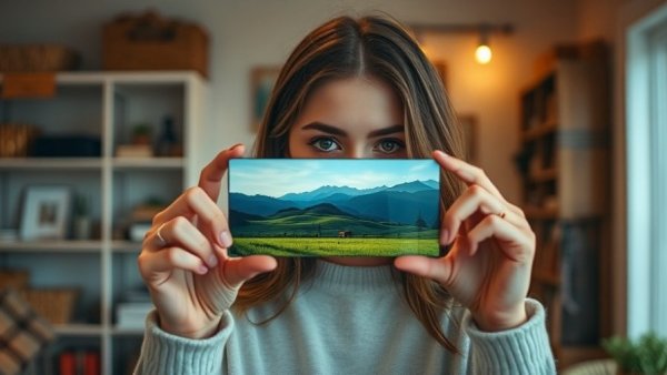 Young woman discussing stop over-explaining with split nature image.