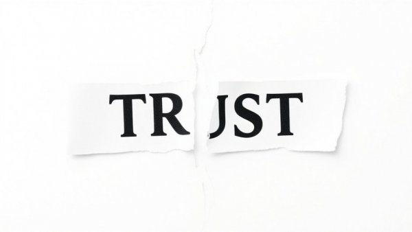 Torn 'TRUST' paper symbolizing broken trust in New Thought Philosophy.