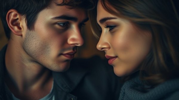 Emotive couple scene emphasizing connection and intimacy, take your power back.