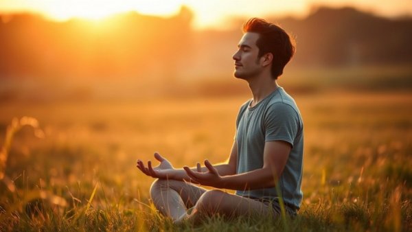 Serene meditation outdoors, illustrating why meditation feels difficult