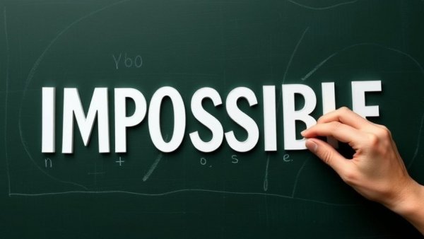 Creative hand transforming impossible to possible for positive thinking.