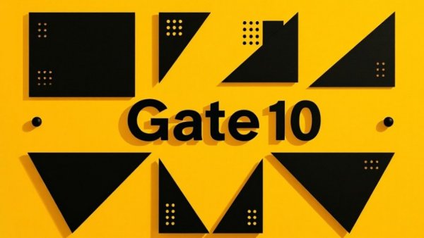 Gate 10 in Human Design graphic with geometric shapes and text.
