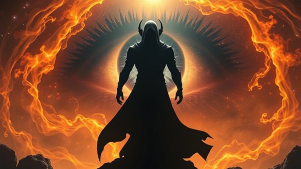 Manifestation Using the Observer Effect: Cosmic silhouette with eye backdrop.