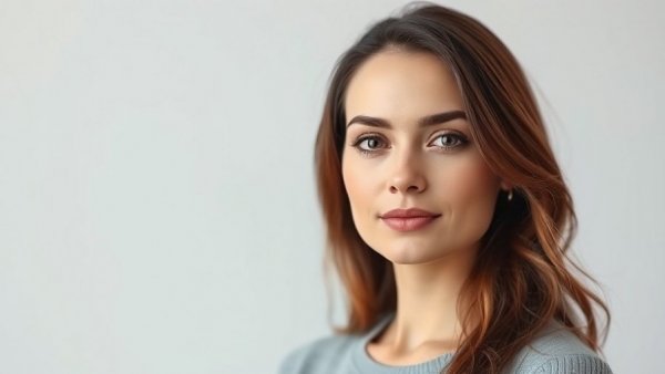 Portrait of a woman embracing impermanence with a serene expression.