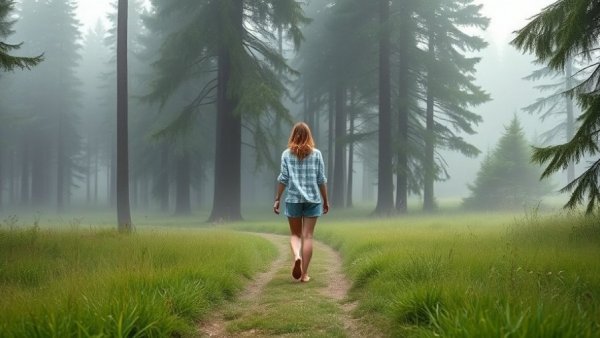 Serene woman walking through thin places on St. Patrick’s Day.