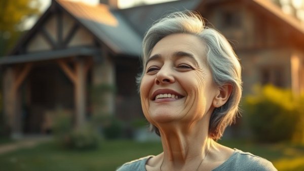 Woman enjoying peace outdoors to boost mental wellness in soft light.