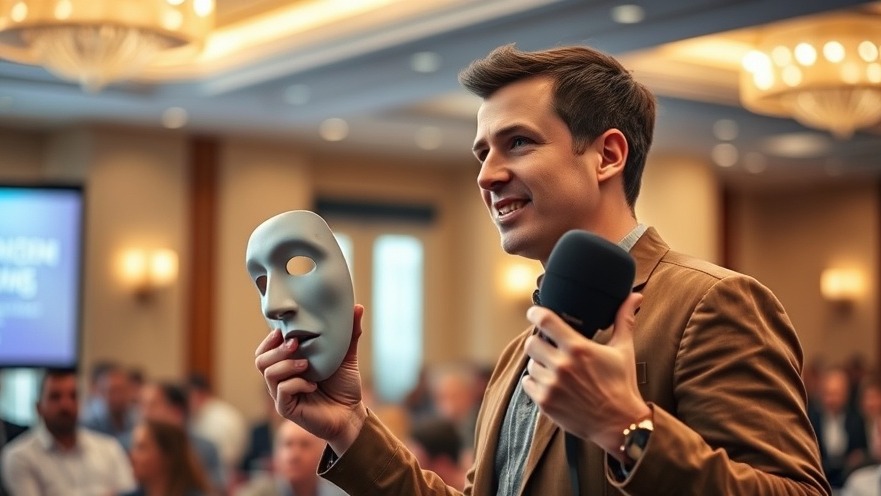 Engaging speaker discusses authenticity at a conference on Quantum Shifts and Spiritual Alchemy.