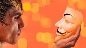 Motivational quote on white brick wall emphasizing positive self-talk.