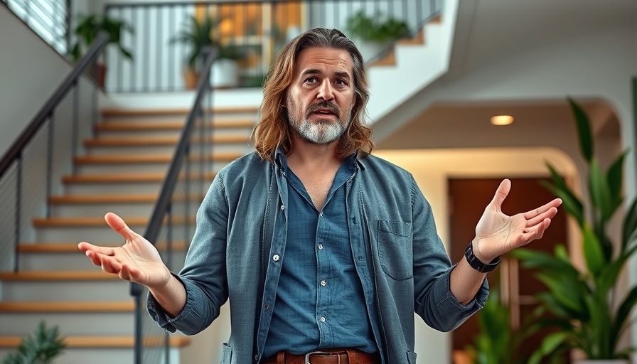 Man gesturing passionately in a modern home - Stop Sending Them Energy.