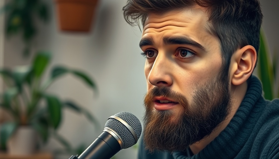 Thoughtful young man discussing empaths quantum shifts indoors.
