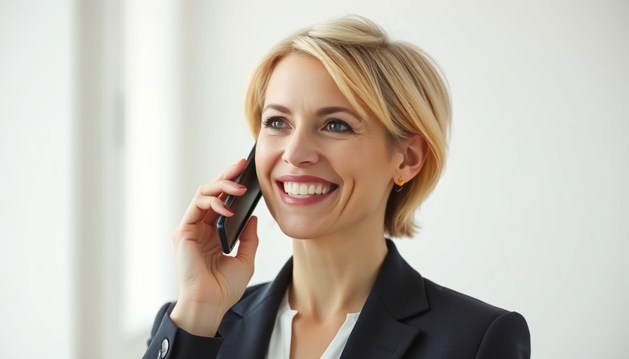 Confident woman manifesting her dream job on the phone, bright setting.