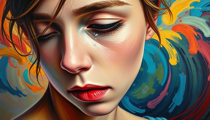 Vivid portrait illustrating packaged healing and emotional wellbeing.