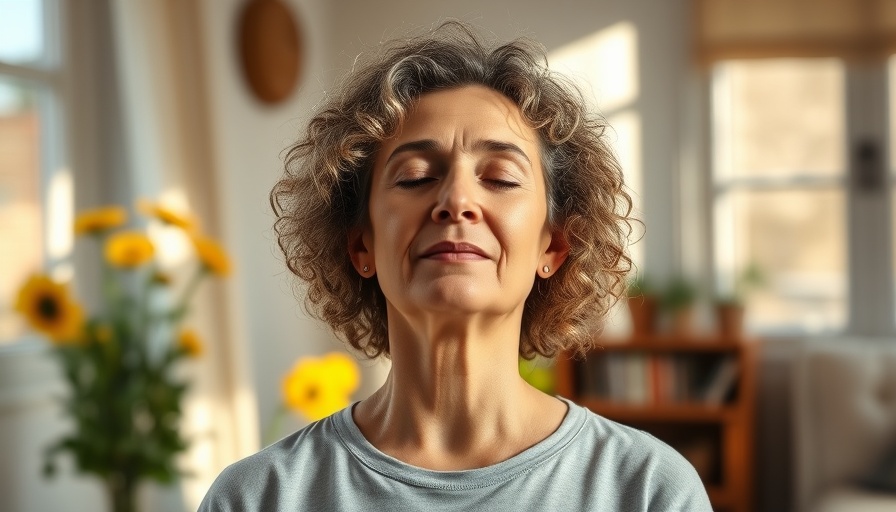 Peaceful woman practicing energy healing meditation