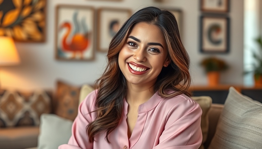 Woman smiling indoors, discussing Overthinking and The Three Principles.