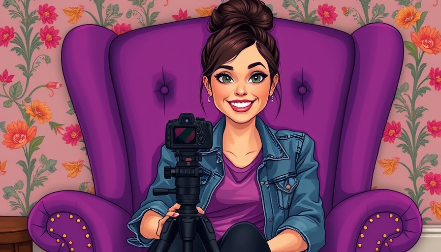 Woman in a vintage chair with a camera, highlighting the power of self-portraits
