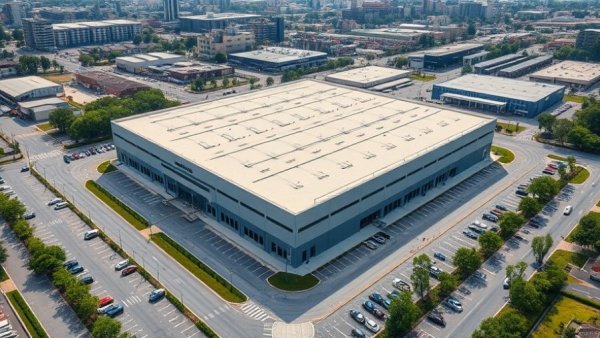 Aerial view South Bay facility illustrating industrial real estate market.