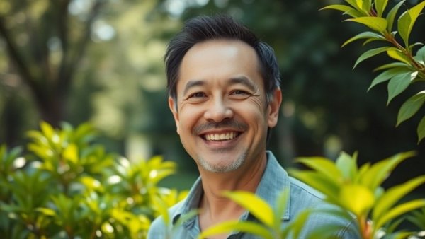 Smiling person with green foliage in the background, 2026 Market Outlook Trends.