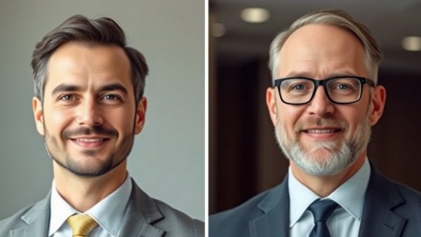 Two businessmen headshots, highlighting community impact.