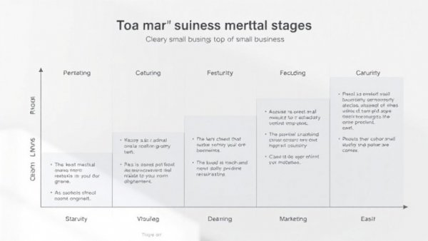 Chart showing marketing strategies for small businesses highlighting different growth stages.