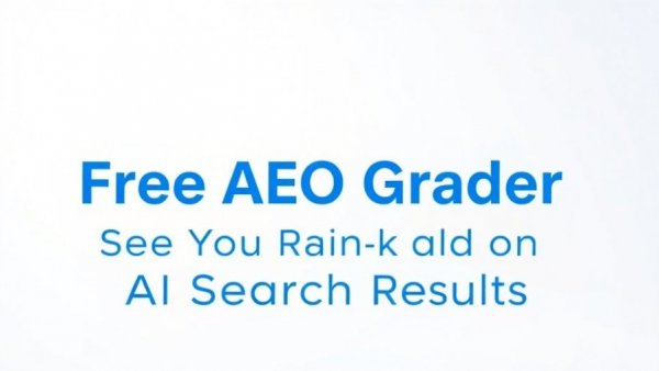 Zero-click searches AEO grader banner, digital marketing text.