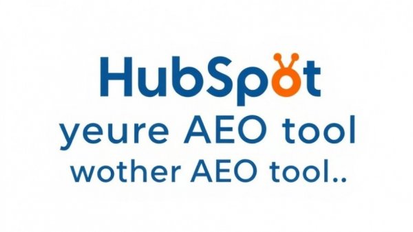 Blue text banner for HubSpot's AEO rank trackers tool.