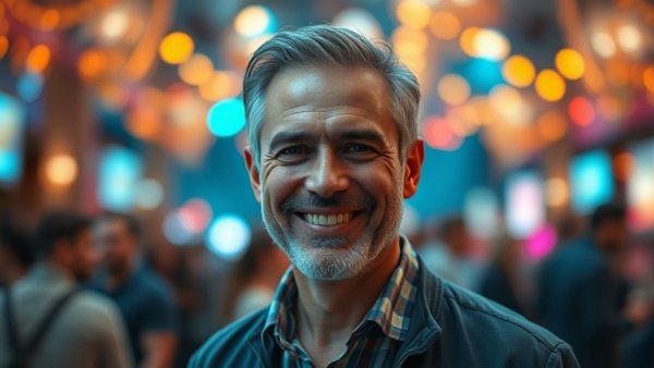 Confident man in a suit at an event capturing state of business readiness.