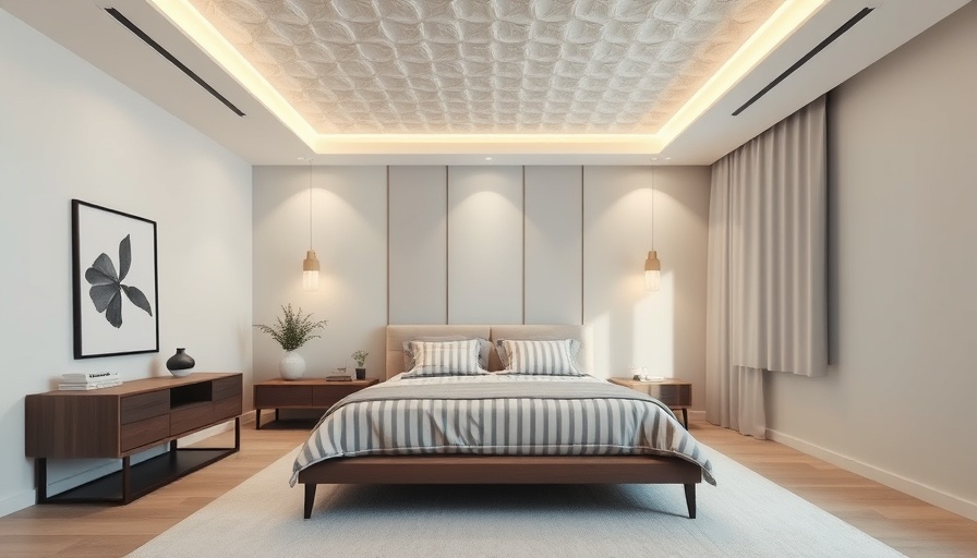 Create Mood Board in Canva for a cozy modern bedroom setting.