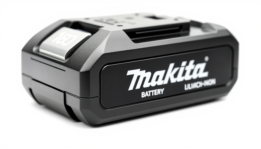 Makita 18V Tool Kit Deal - Lithium-ion battery close-up.