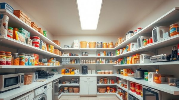 Spacious kitchen pantry showcasing custom pantry transformations.