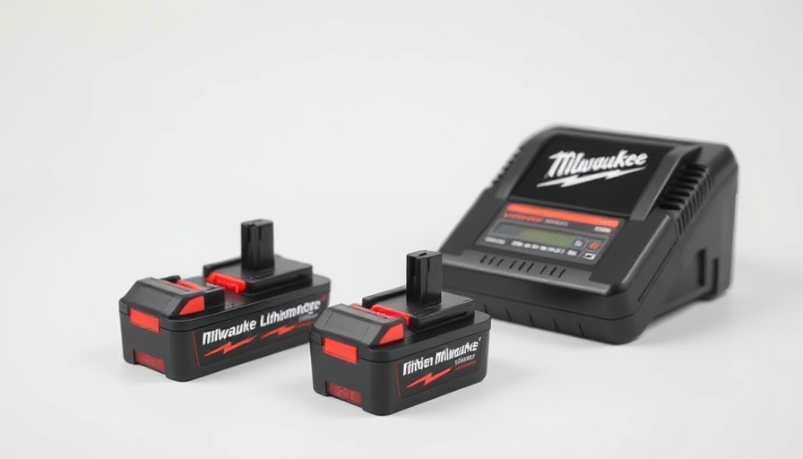 Milwaukee battery deals featuring lithium batteries with charger