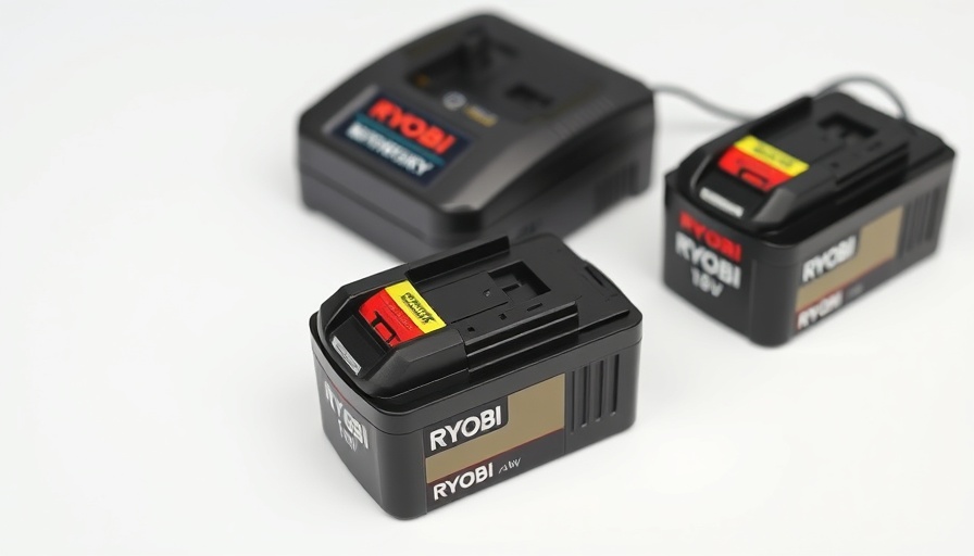 Ryobi 18V batteries and charger for FREE Ryobi Tool promotion.