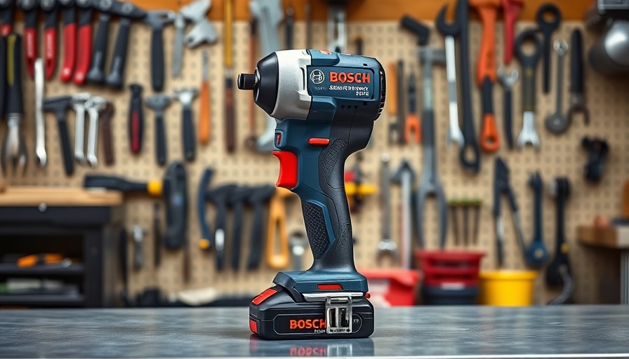 Bosch GDS18V-330C Impact Wrench in workshop setting.