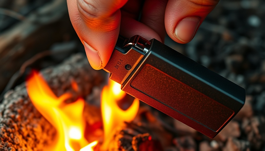 True Plasma Lighter XRL igniting kindling close-up