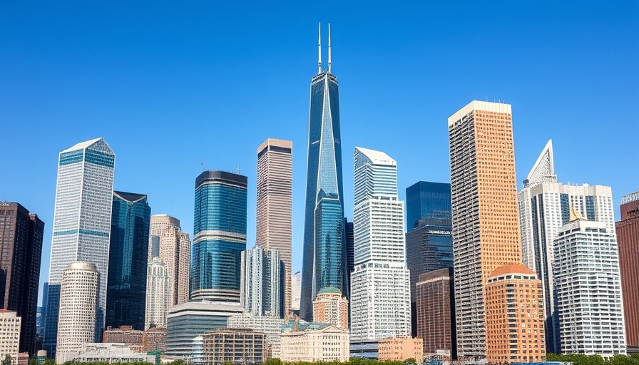 One Market Plaza building amidst urban skyline, showcasing skyscrapers.
