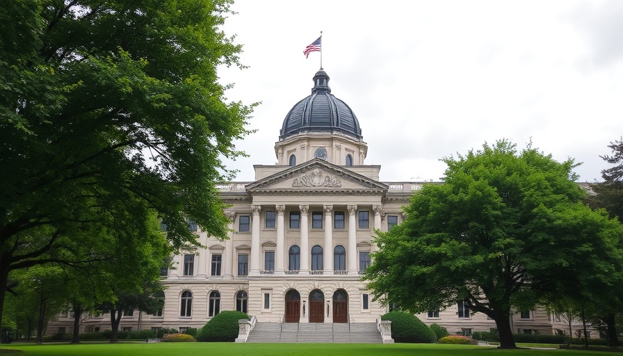 Government building against cloudy sky, related to Daren K. Margolin Immigration Courts.