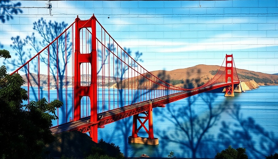 San Francisco parking regulations mural with Golden Gate.