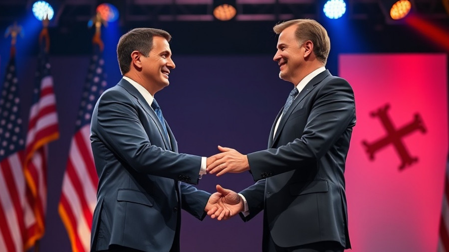 Virginia attorney general debate with candidates shaking hands