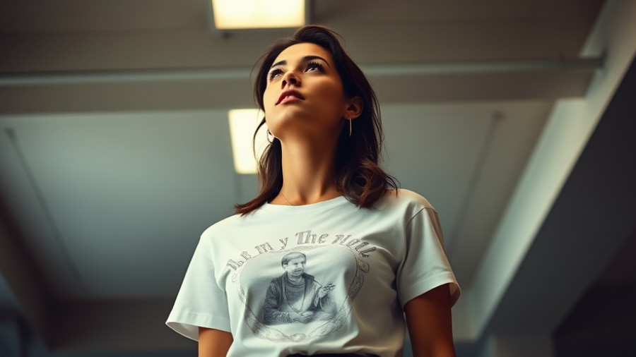 Woman in white t-shirt supporting Monterey Bay Aquarium fundraiser