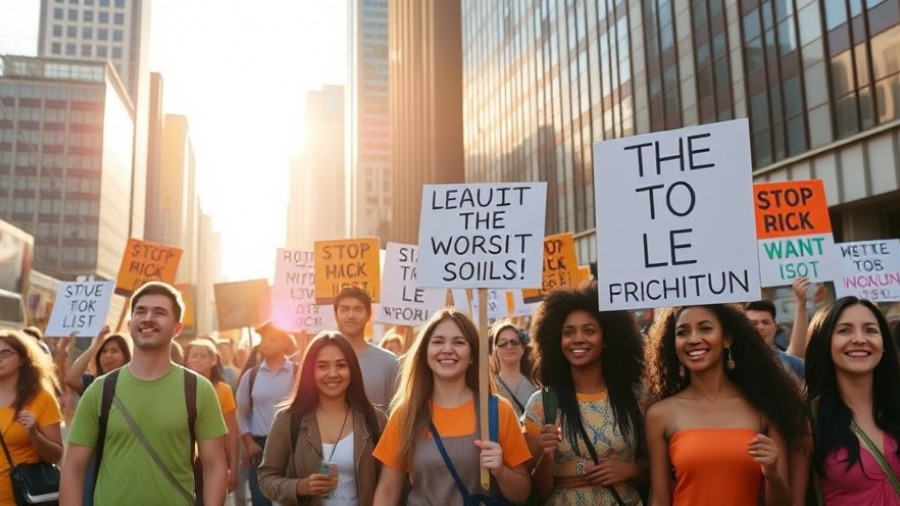 Diverse group protesting in San Francisco politics scene.