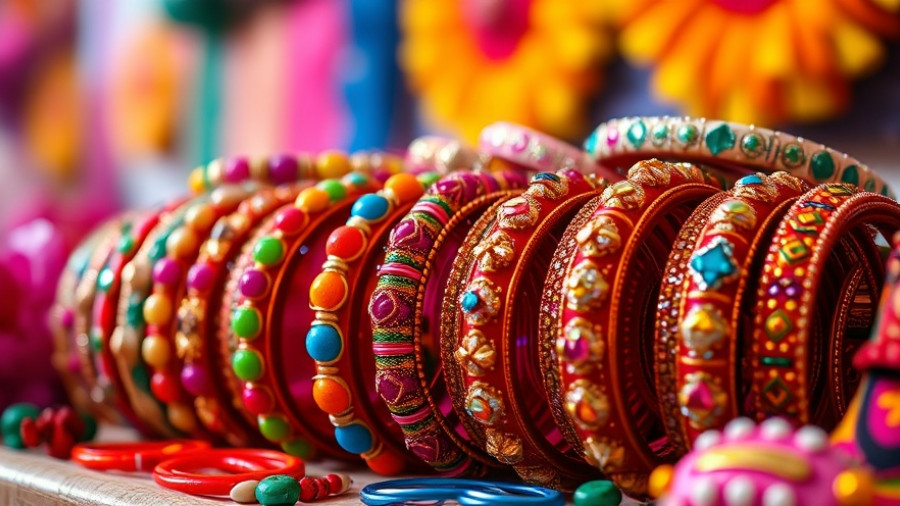 Colorful bangles display embodying Diwali spirit, tariffs affecting celebrations.