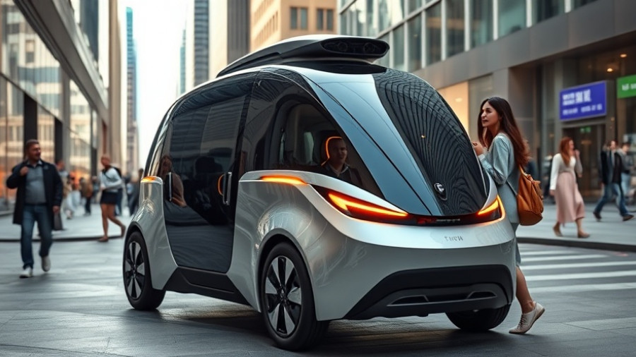 Zoox robotaxi service San Francisco with pedestrian and vehicle