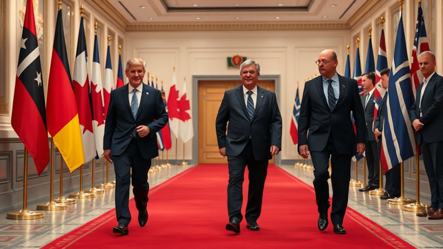 Diplomats at a meeting, symbolizing Canada submarine deal.