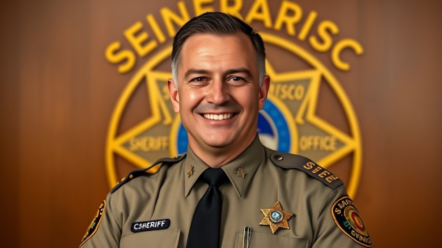 San Francisco Sheriff's Office officer smiling confidently in uniform.