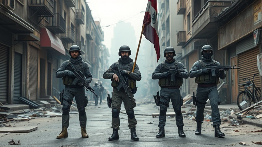 Syria Civilian Massacres: Armed group in urban conflict setting amid smoke