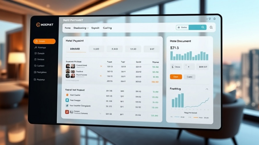 AI-powered payments hub for hotels interface.