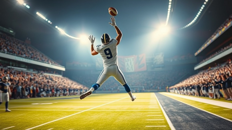 Jeovanni Henley pick-six: Football interception action shot.